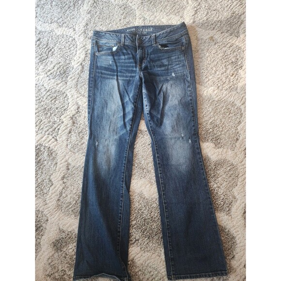 American Eagle Outfitters Denim - American Eagle Womens Kick Boot Stretch Bootcut Jeans Dark Wash Blue 10
